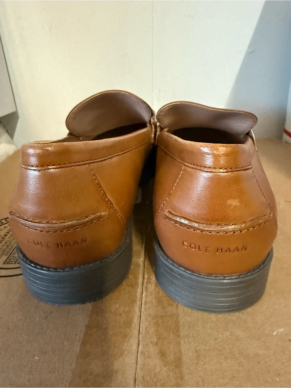 $150 Cole Haan Womens Stassi Chain Loafer Leather  Brown Size 10.5 B New - Picture 13 of 15